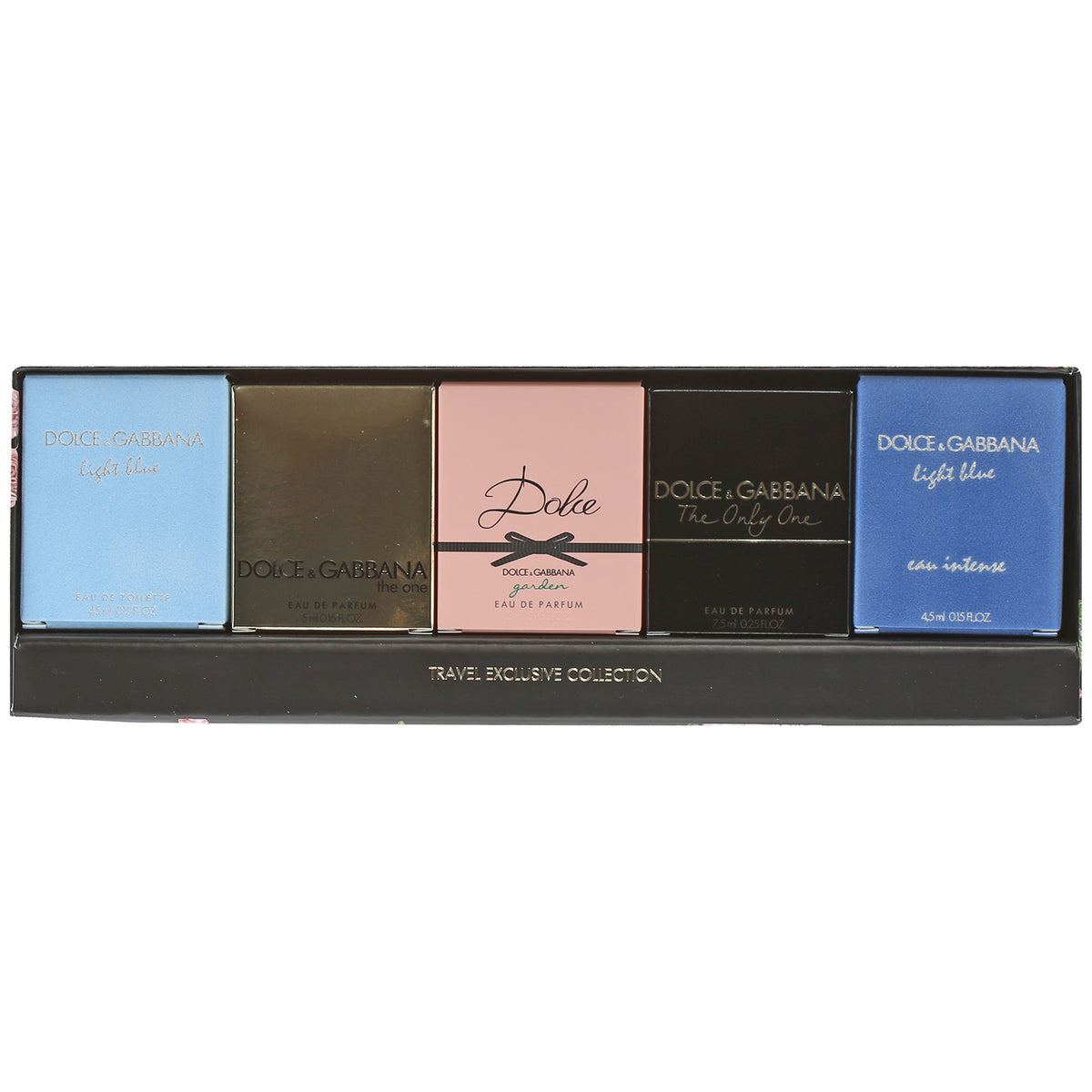 Dolce & Gabbana Mini Women Set .15 OZ Light Blue, .16 OZ the One, .15 OZ Garden, .25 OZ the Only One, .15 OZ Eau Intense
