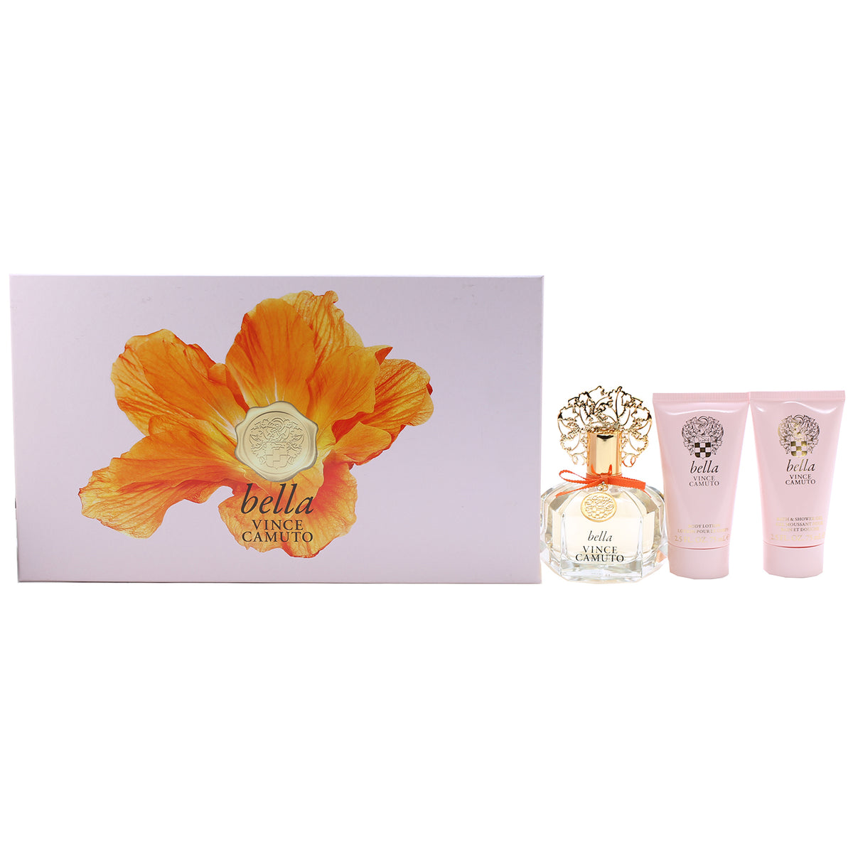 Vince Camuto Bella- 3.4 OZ EDP, 2.5 OZ Body Lotion, 2.5 OZ Bath and Shower Gel