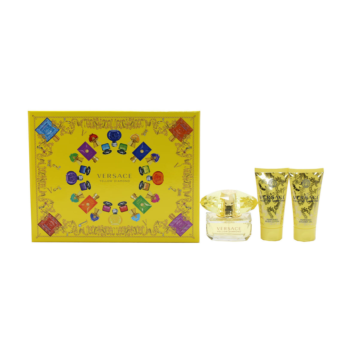Versace Yellow Diamond Set 1.7 OZ EDT/ 1.7 OZ Body Lotion/ 1.7 OZ Body Lotion