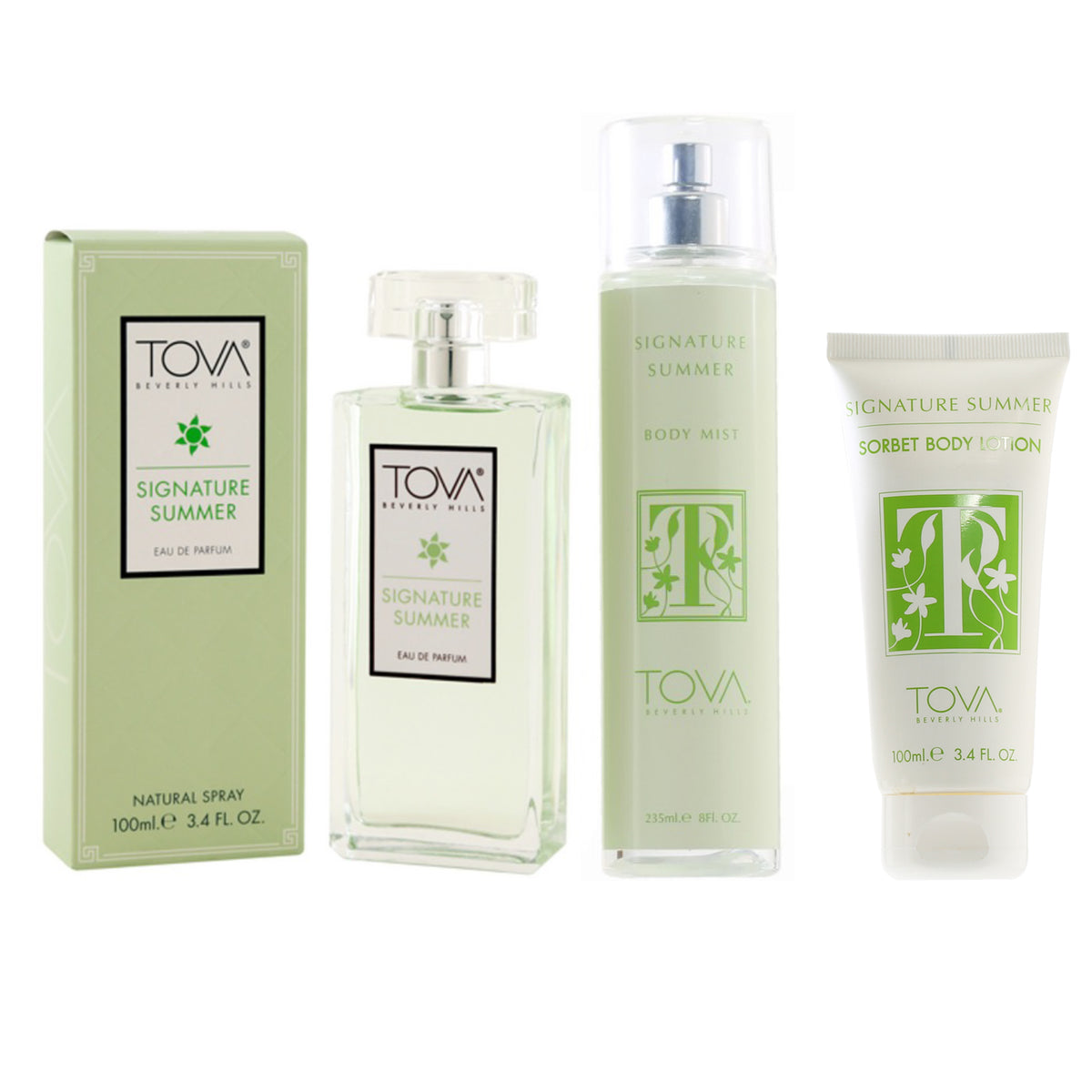 Tova Signature Summer Layering Collection-3.4 OZ EDP Spray/3.4 OZ Body Lotion/8 OZ Body Mist