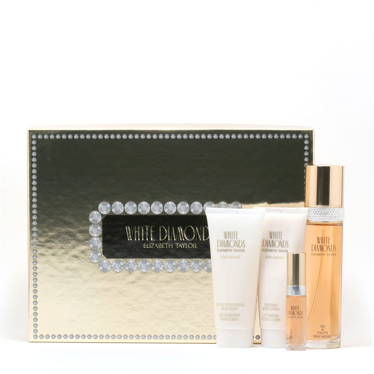 White Diamonds 3.4 OZ EDT Spray/3.4 OZ BLTN/3.4 OZ SG/Mini