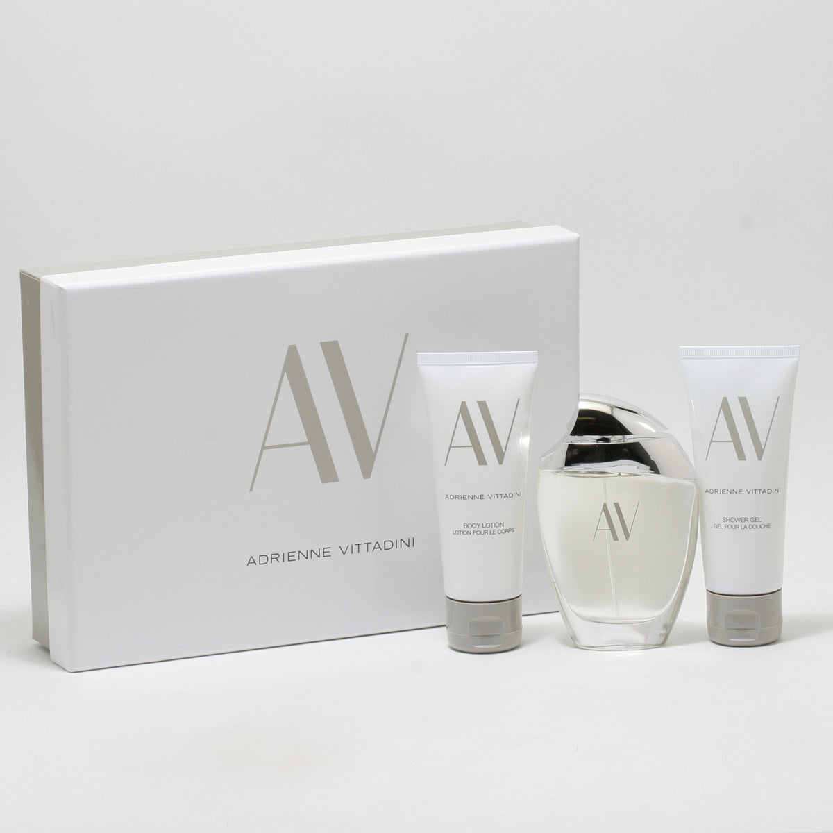 Av by Adrienne Vittadini Set-3 OZ Spray/3.4 OZ Body Lotion/3.4 OZ Shower Gel