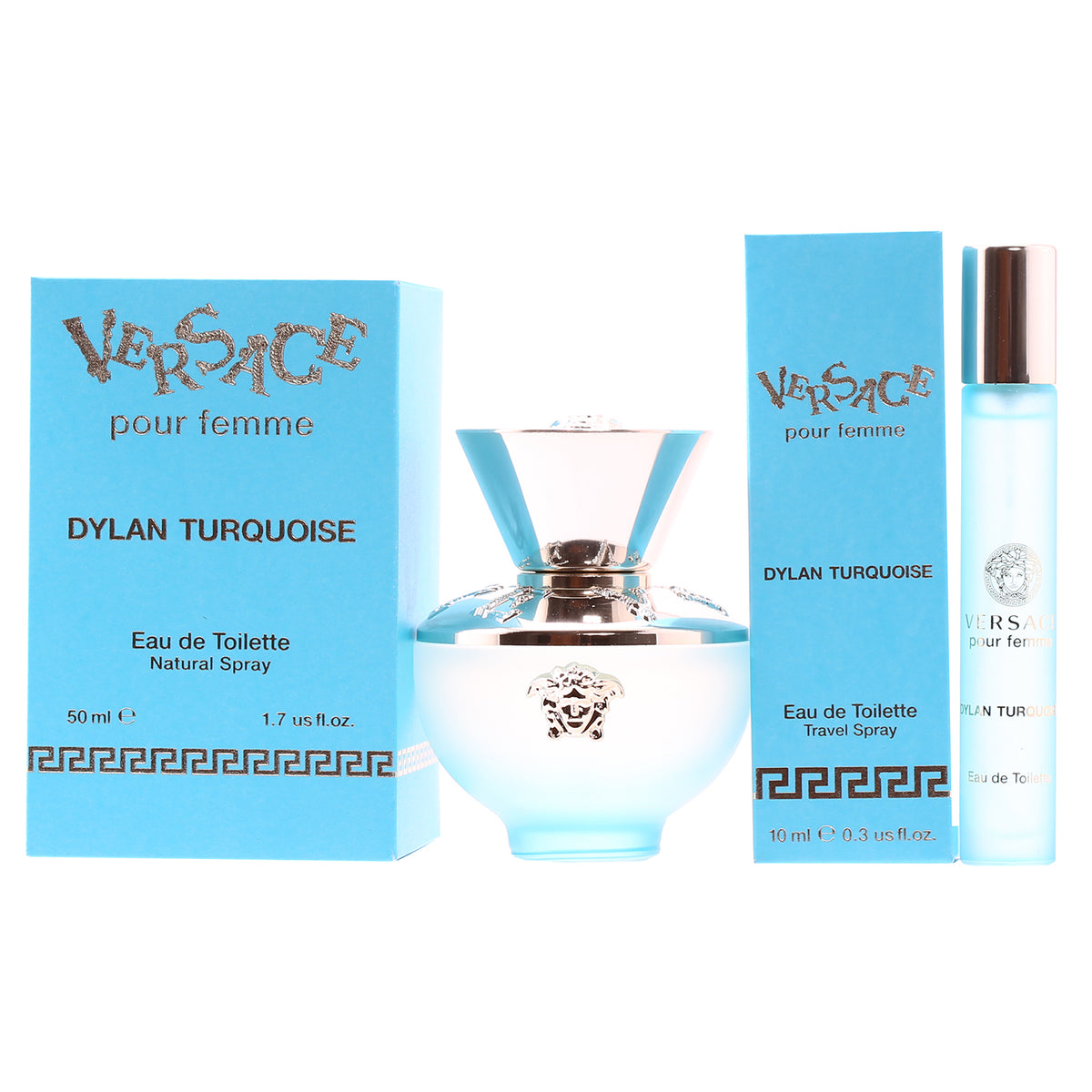 Duo Versace Pour Femme Dylan Turquoise 1.7 OZ + .3 OZ EDT Spray