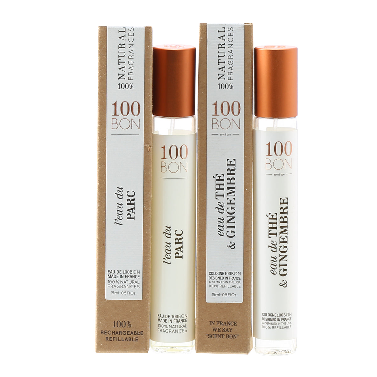 Duo 100BON Eau de the & Gingembre + L'Eau du Parc .5 OZ Pen Sprays