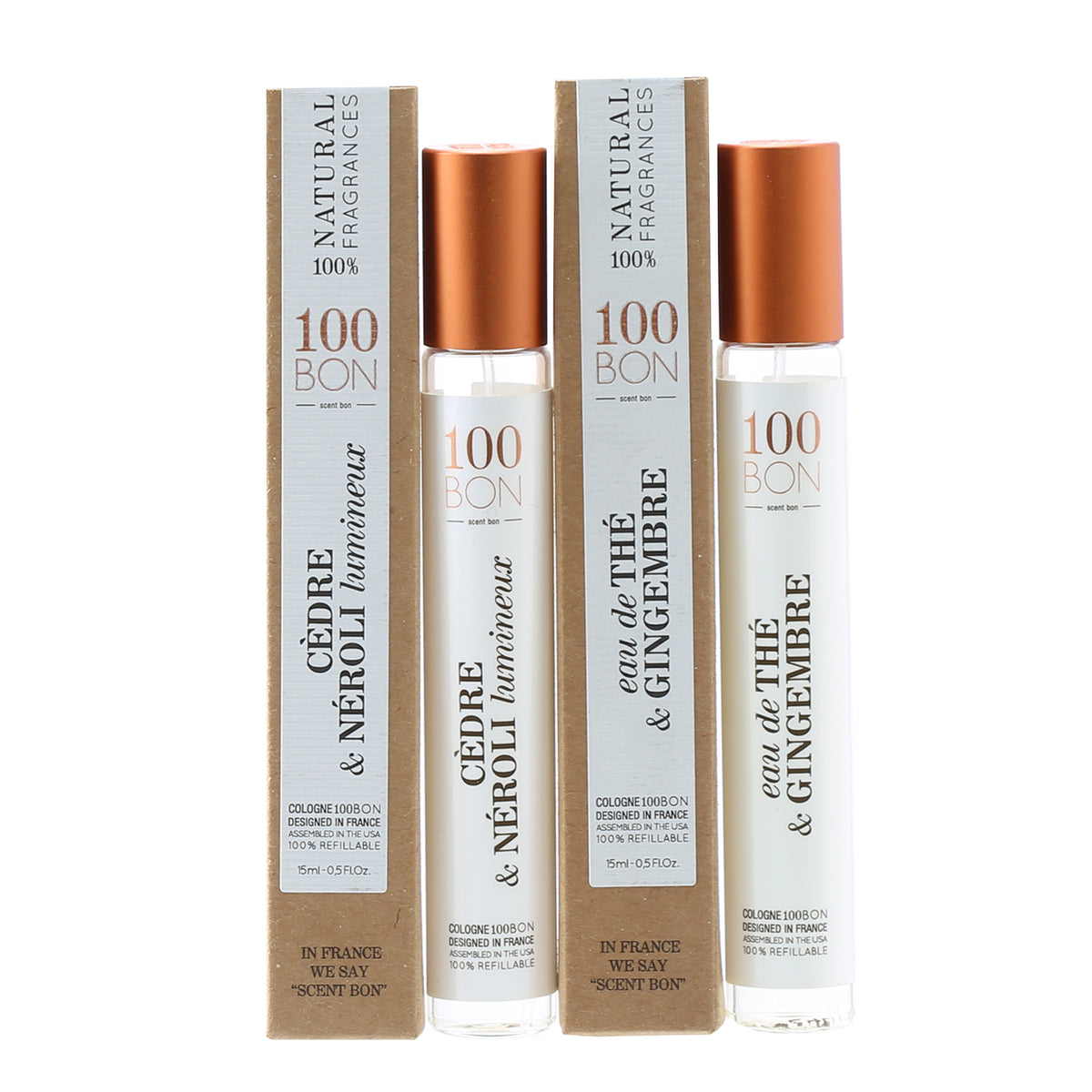 Duo 100BON Cedre & Neroli + Eau de the Gingembre .5 OZ Pen Sprays