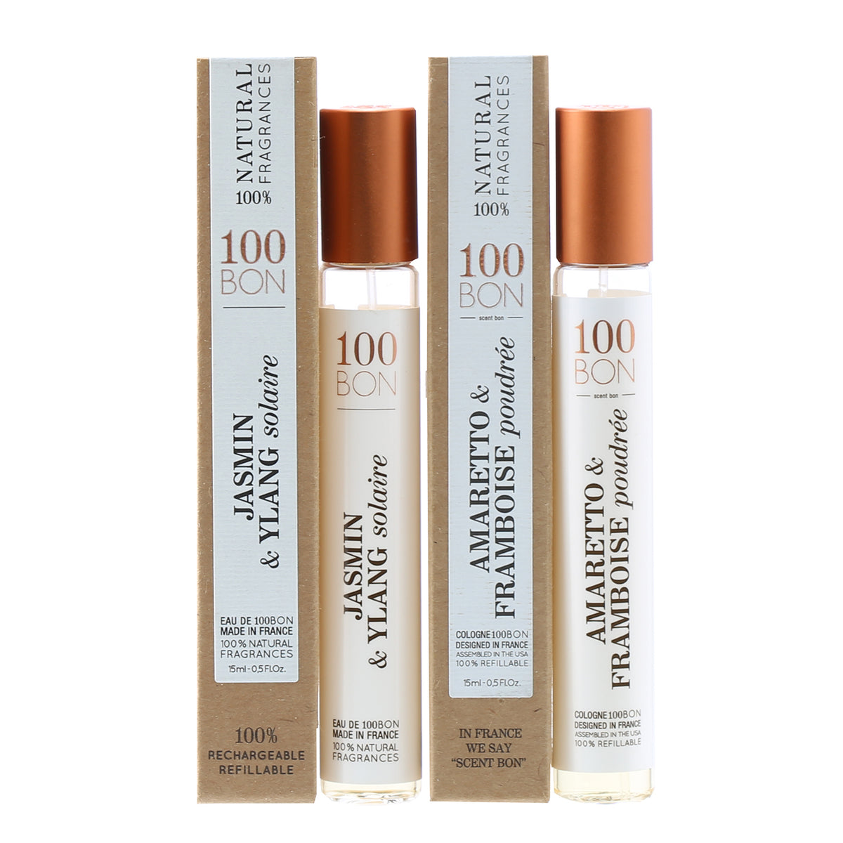 Duo 100BON Amaretto & Framboise + Jasmine & Ylang Solaire .5 OZ Pen Sprays