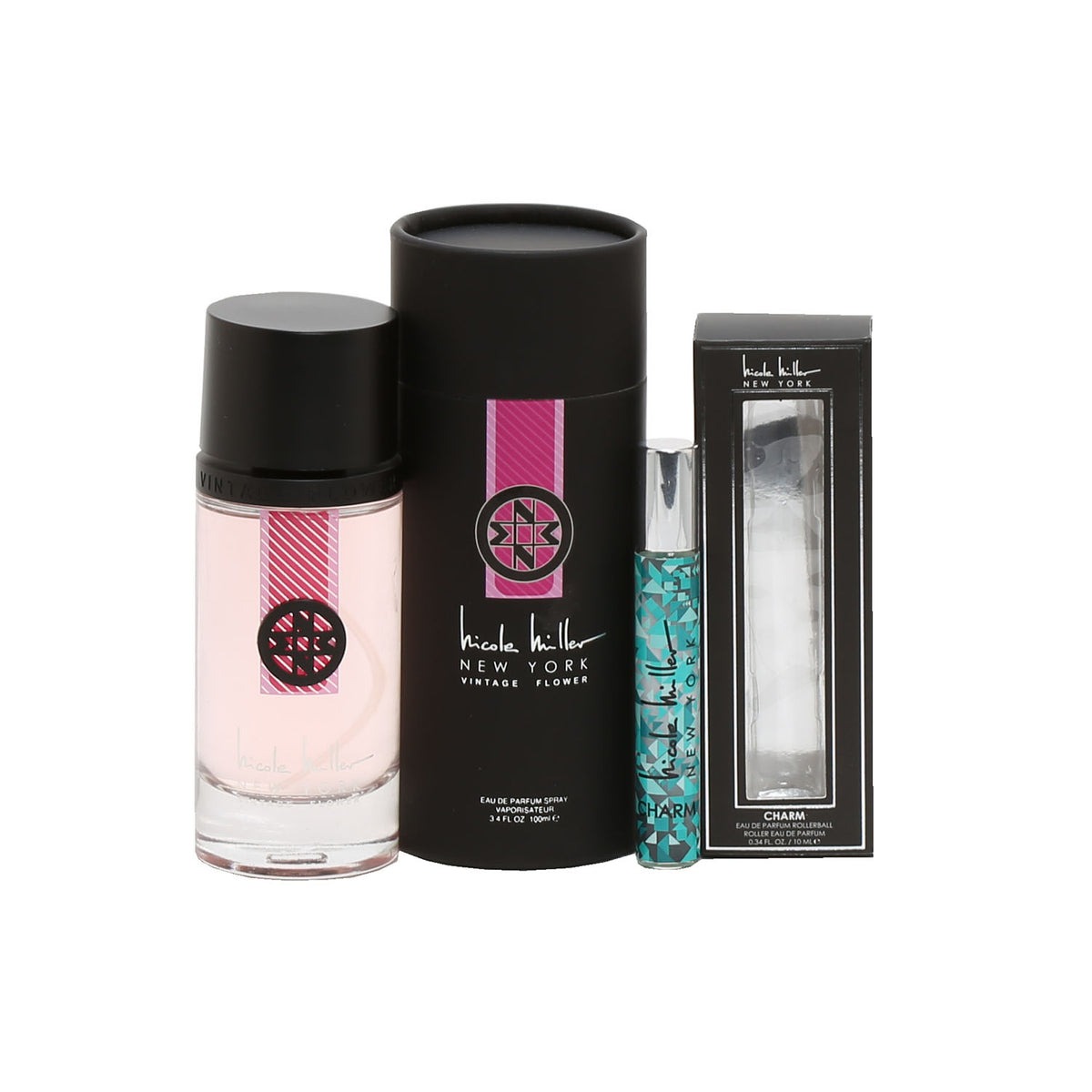 Duo Nicole Miller Ny Legends Vintage Flower 3.4 OZ Spray/Charm Rollerball