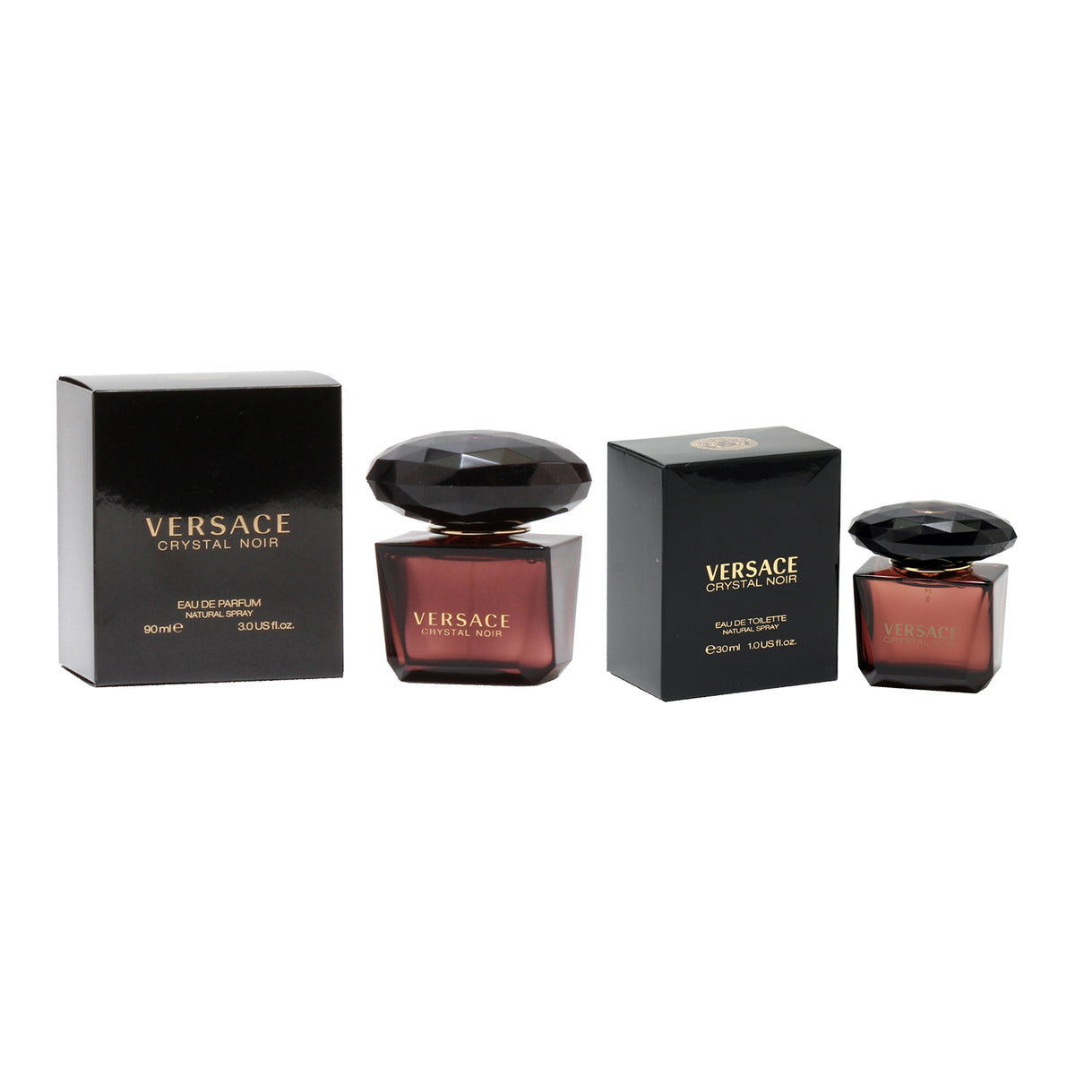 Duo: Versace Crystal Noir 3 OZ + 1 OZ EDT Spray