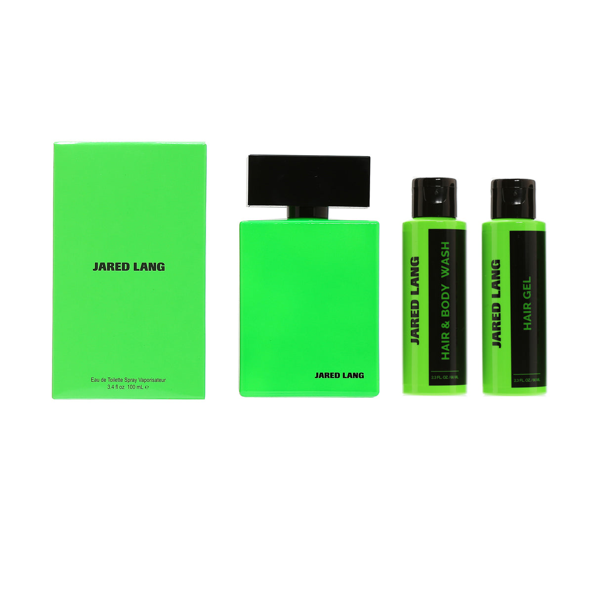Jared Lang Trio - 3.4 OZ EDT Spray + 2 OZ Body Wash + 2 OZ Hair Gel