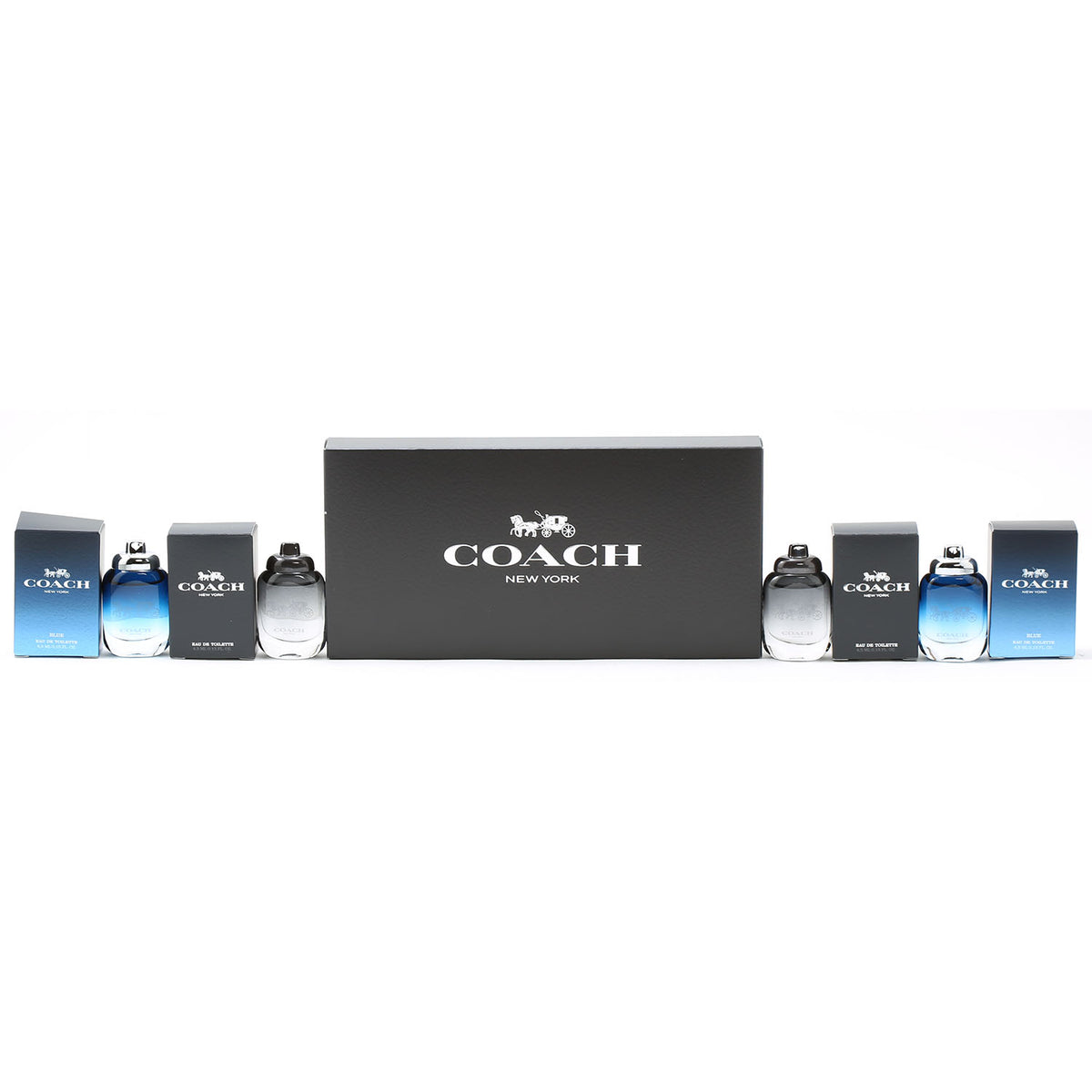 Coach Men Mini Set - (2) Coach New York 0.15 EDT Spray (2) Coach Blue 0.15 EDT Spray