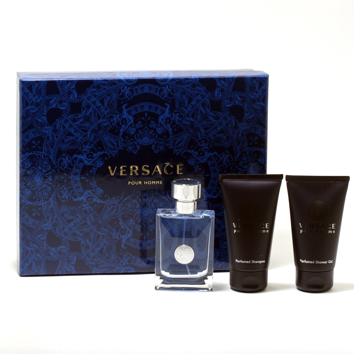 Versace Pour Homme Set 1.7 Spray/1.7SG/1.7 Shampoo (Hard Box)