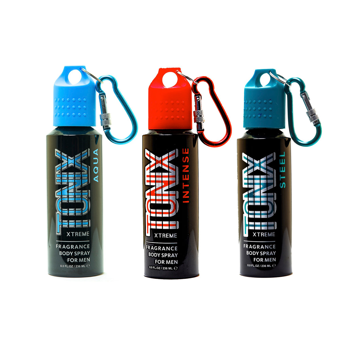 Tonix Trio for Men Aqua/Steel/Intense Body Spray 8 OZ
