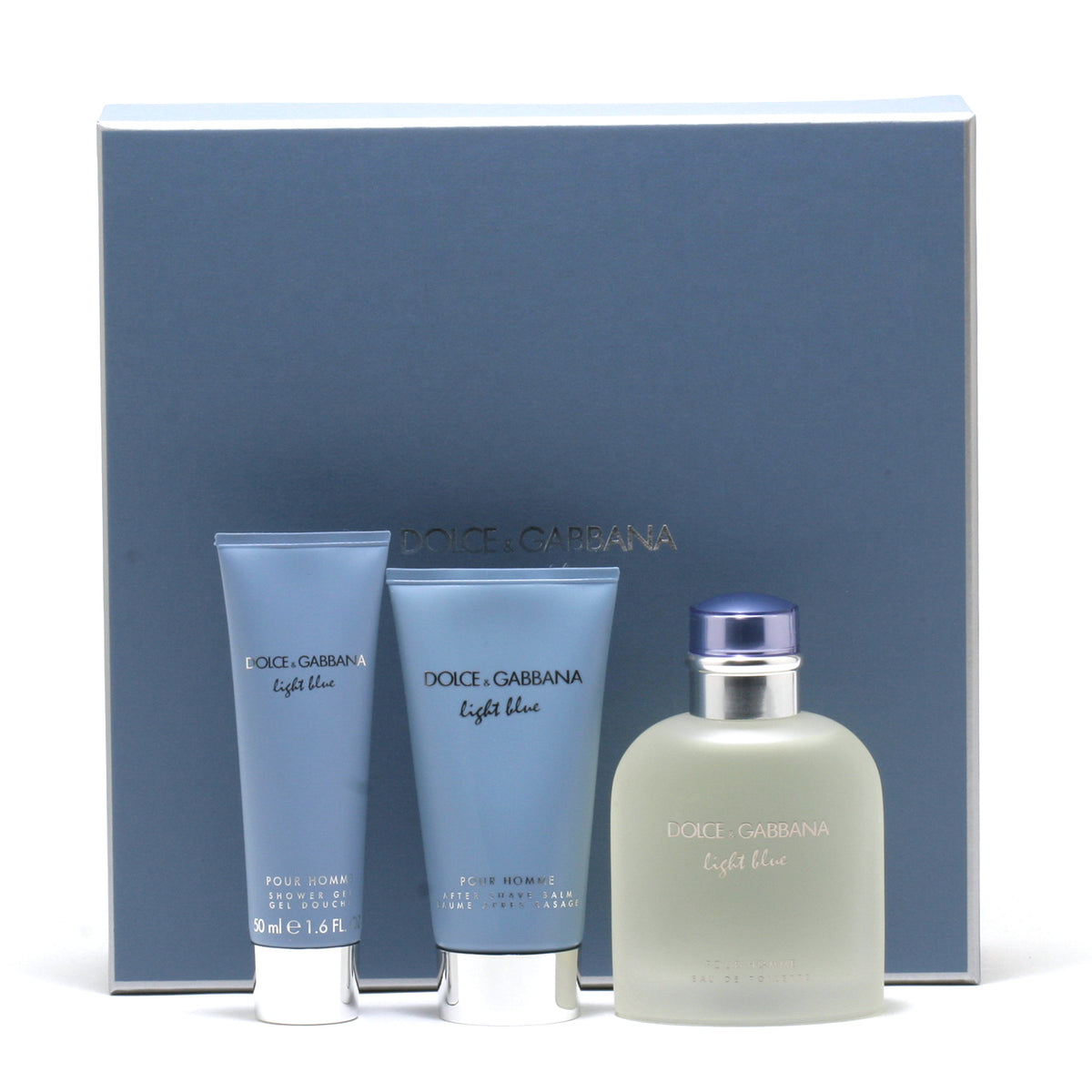 Dolce & Gabbana Light Blue Men 4.2 EDT Spray/2.5 Aftershave Balm/1.7 SG