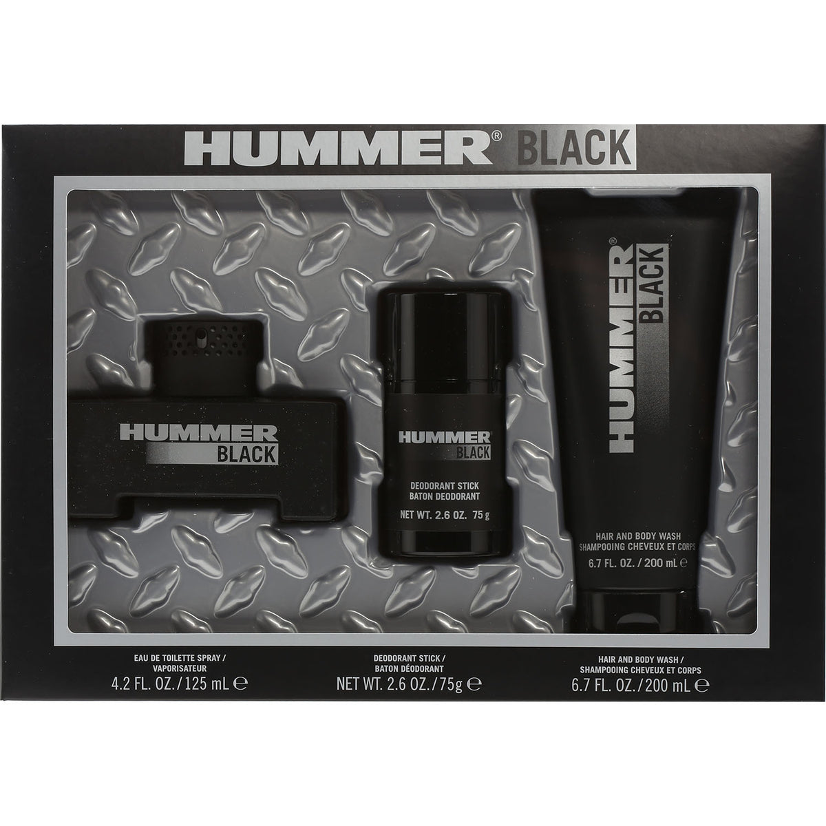 Hummer Black Set 4.2 EDT, 2.6 Deo, 6.7 Shower Gel