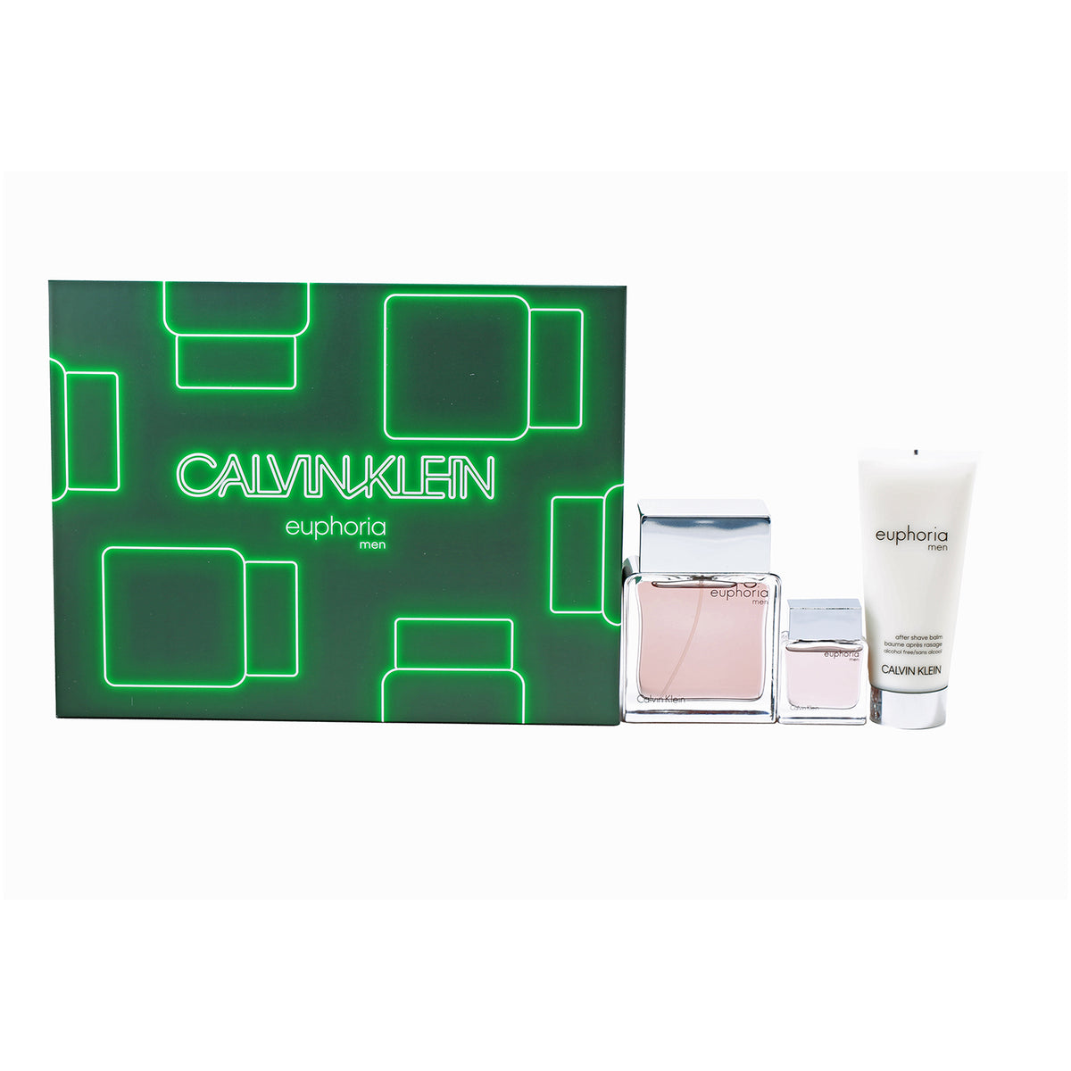Euphoria by Calvin Klein Mens Set- 3.4 OZ EDT/ .5 OZ EDT/ 3.3 OZ After Shave