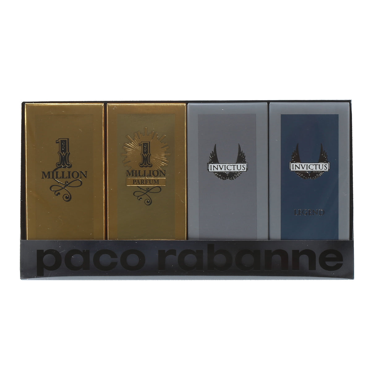 Paco Rabanne Masculin Mini Set .17 OZ 1 Million, .17 OZ 1 Million Parfum, .17 OZ Invictus, .17 OZ Invictus Legend