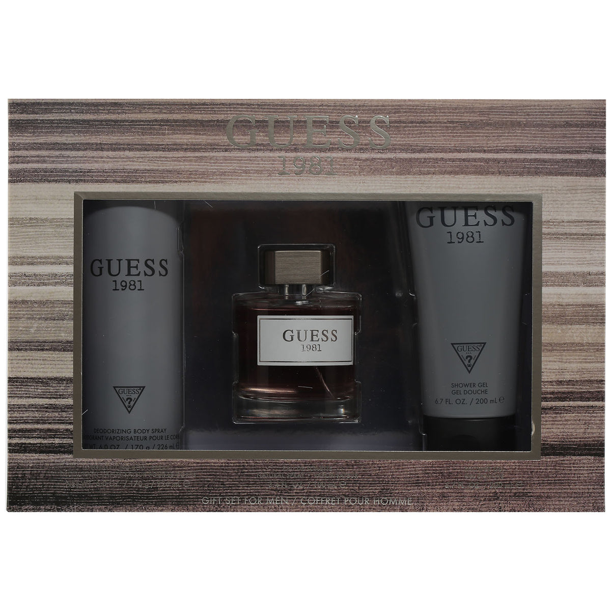 Guess 1981 3 PC Set 3.4 OZ EDT, 6.7 OZ Shower Gel, 6.0 OZ Body Spray