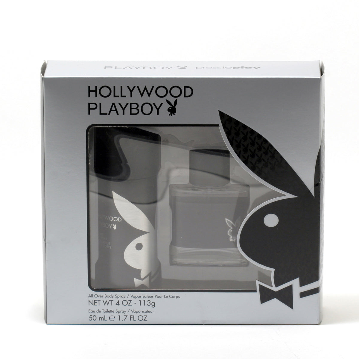 Playboy Hollywood Men 1.7 OZ Spray/ 4 OZ BS
