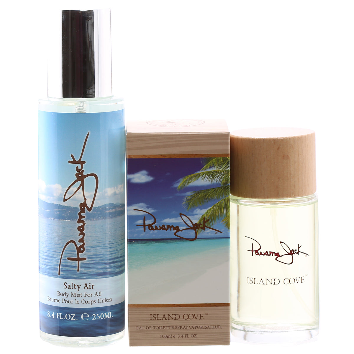 Duo Panama Jack Salt Air Mist 8.4 OZ Body Mis + Island Cove EDT 3.4 OZ EDT Spray