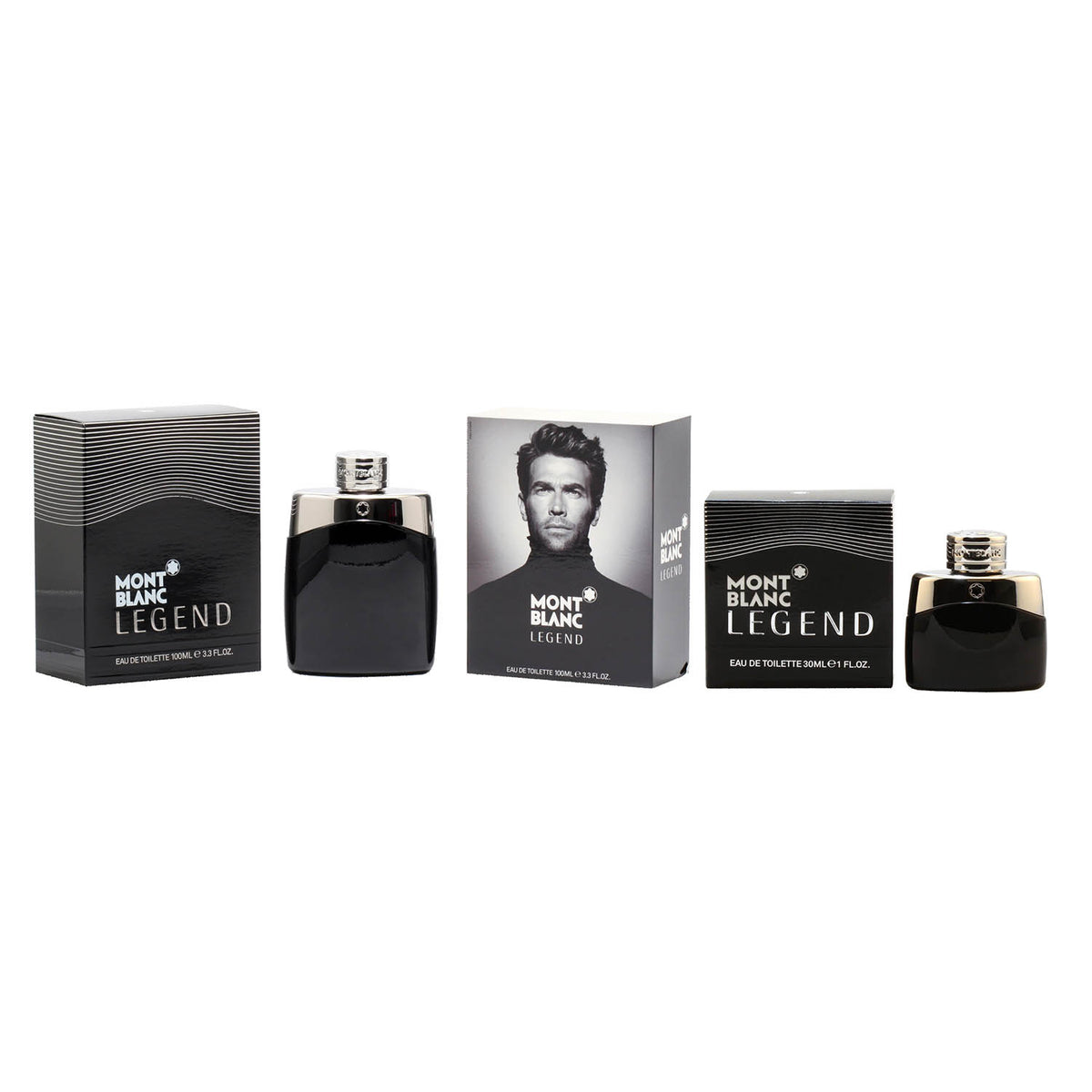 Duo Mont Blanc Legend 3.3 OZ + 1 OZ EDT Spray