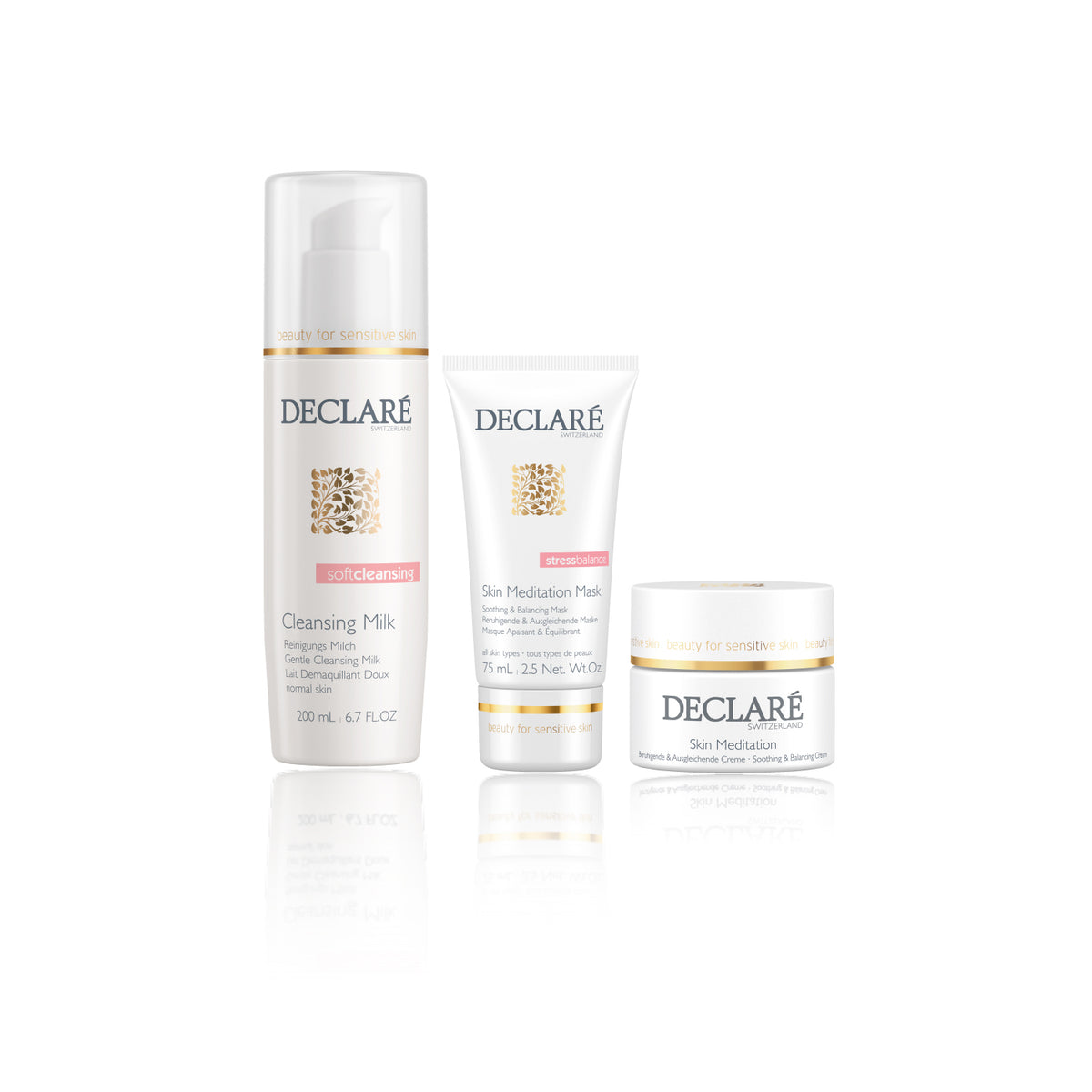 Trio Declare Stress Balance Set- Skin Mask/ Cream/ Cleansing Milk