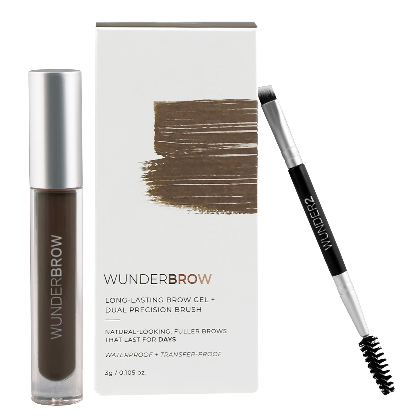 WUNDERBROW EYEBROW GEL-BLACK/BROWN