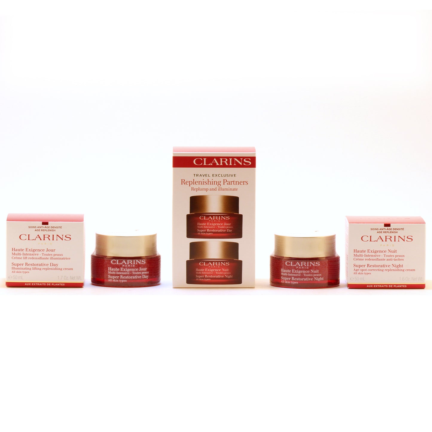 CLARINS REPLEN SUPER RESTORE DAY 1.7 OZ & NIGHT 1.7 OZ