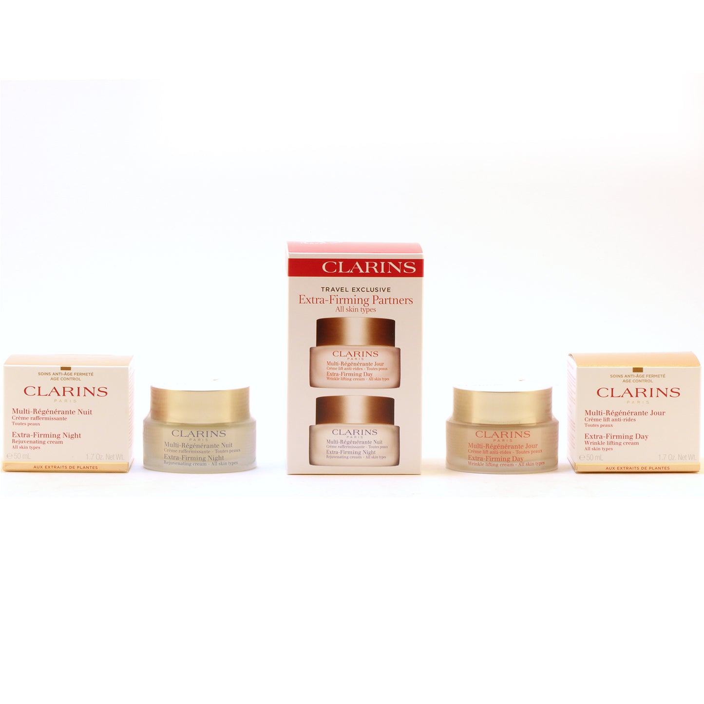 CLARINS EXTRA FIRM PARTNERS CREAMS DAY/NIGHT 1.7 OZ