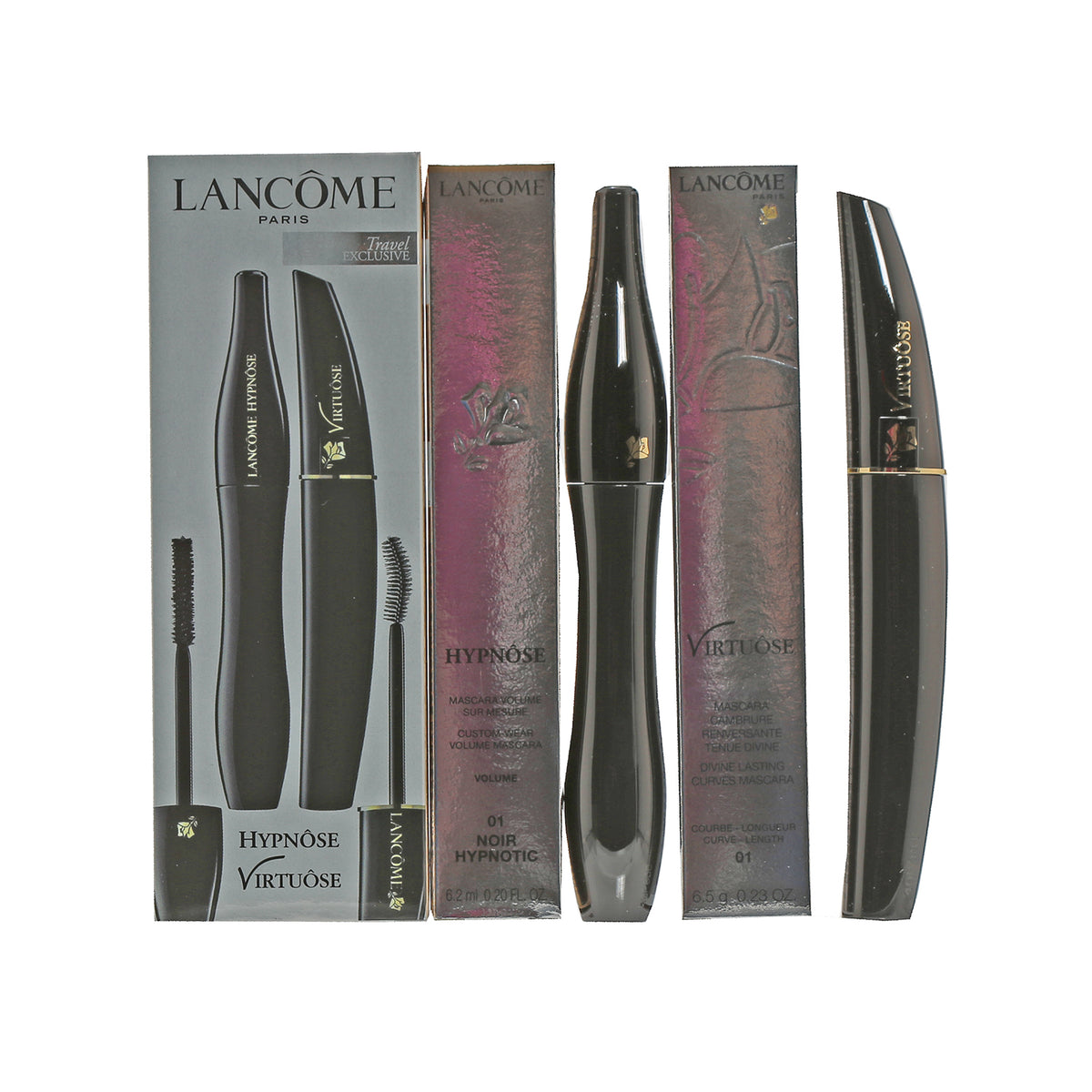 Lancome 2 Pieces Mascara Set .2 OZ Hypnose Mascara, .23 OZ Virtusoe Mascara