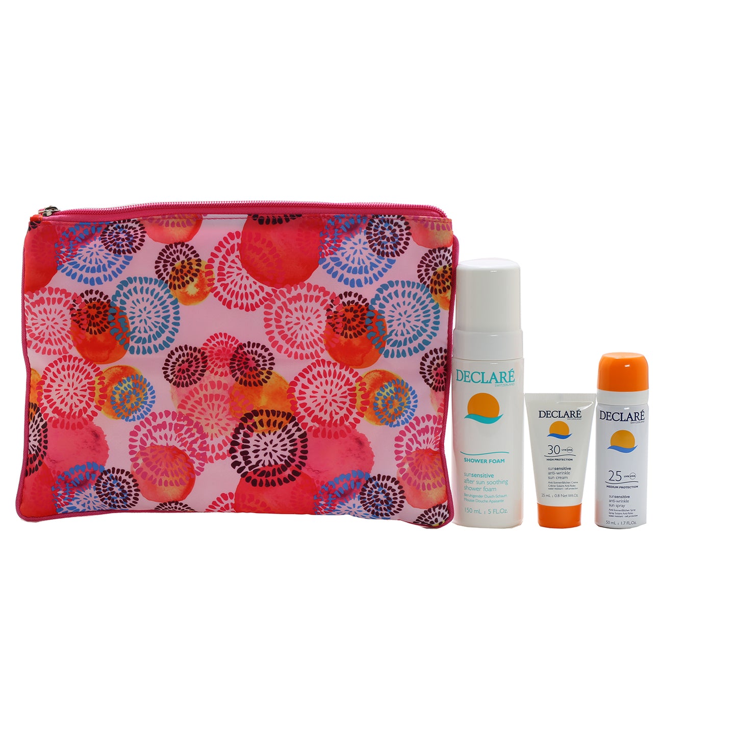 DECLARE SUN 3 PC SET ANTI WRINKLY SUN SPRAY, SUN CREAM, SHOWER FOAM