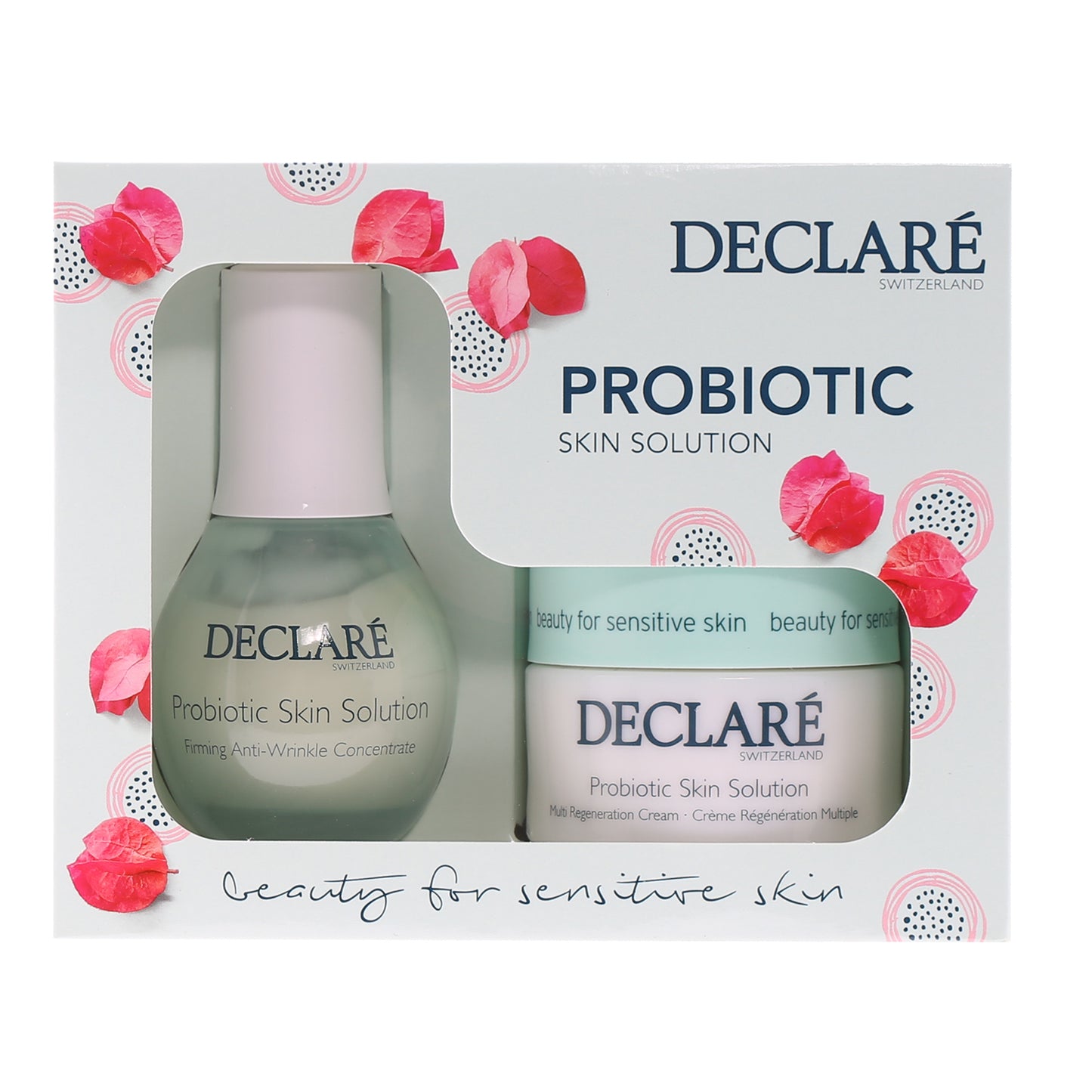 DECLARE PROBIOTIC SKIN SOLUTION SET 1.7 OZ PROBITOTIC SKIN SOLUTION MULTI REGENERATEION CREAM. 1.7 OZ PROBIOTIC SKIN SOLUTION FIRMING ANTI WRINKLE CONCETRATE