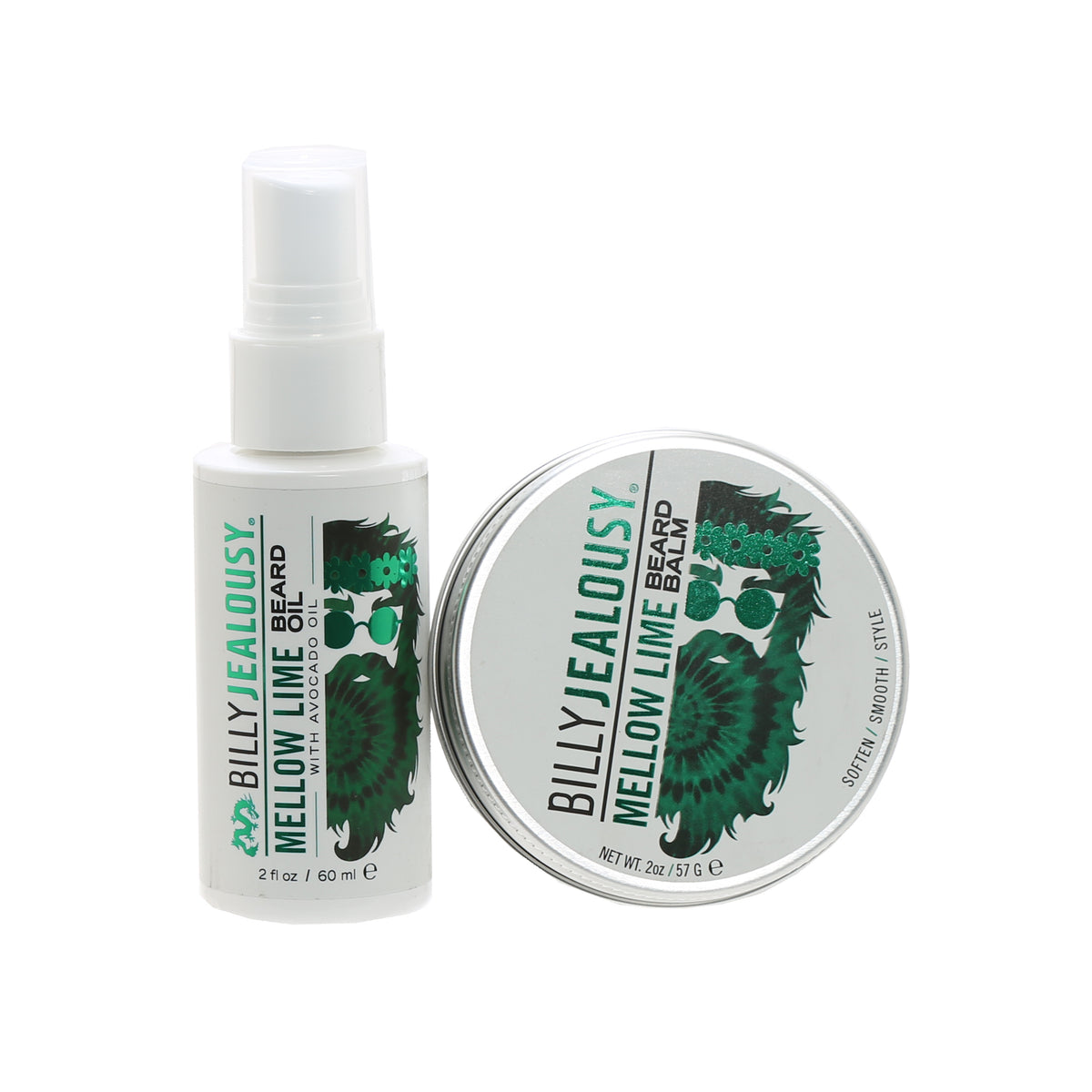 Duo Billy Jealousy Mellow Lime Beard Balm & Oil 2 OZ