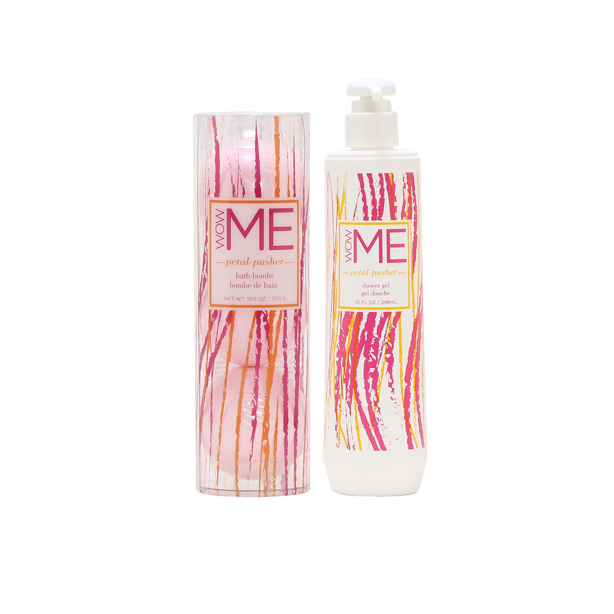 Wow Me Petal Pusher Bath Duo-Bath Bomb + Shower Gel