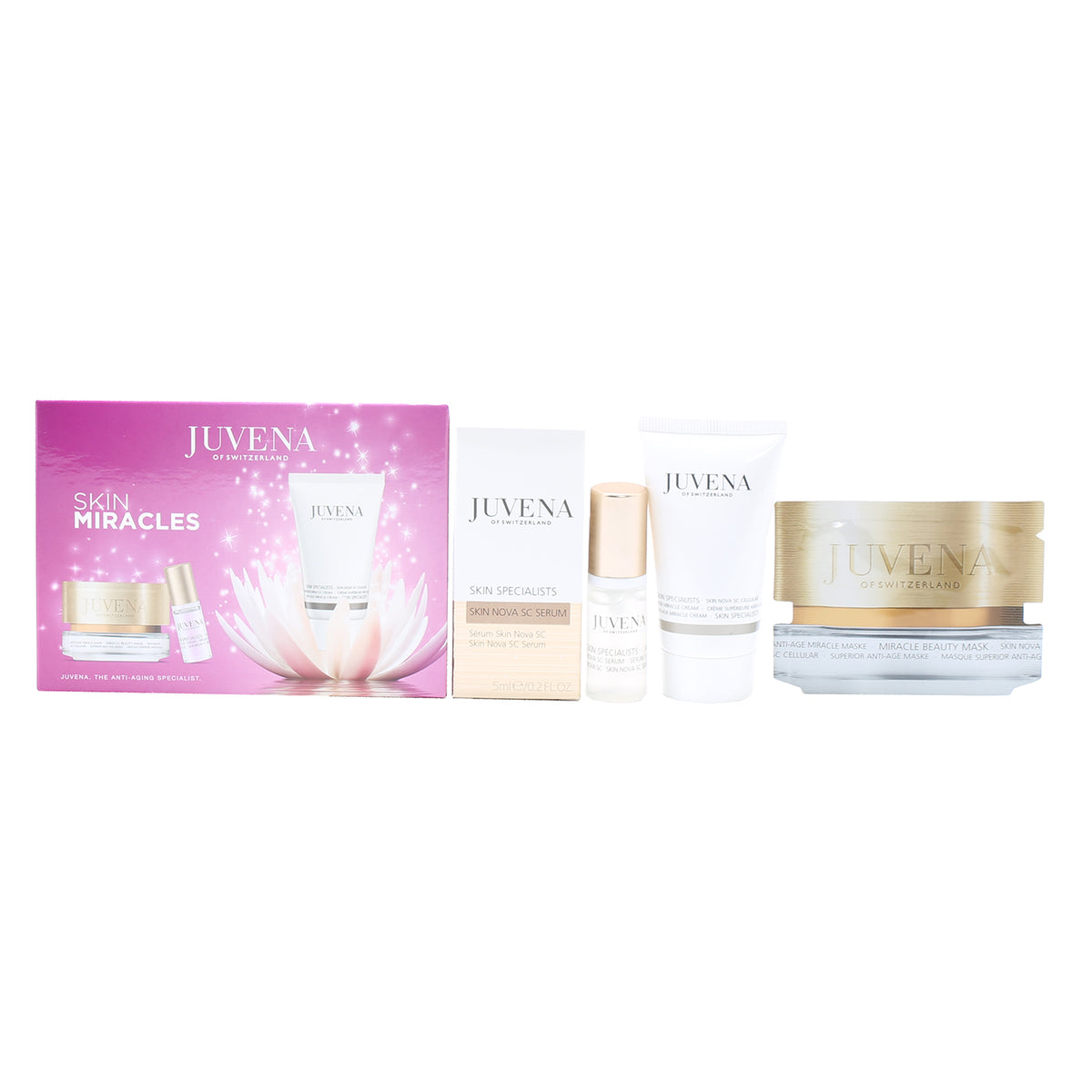 Juvena Miracle Trial Set .8 OZ Superior Miracle Cream, .2 OZ Skin Nova SC Serum, .2 OZ Miracle Beauty Mask