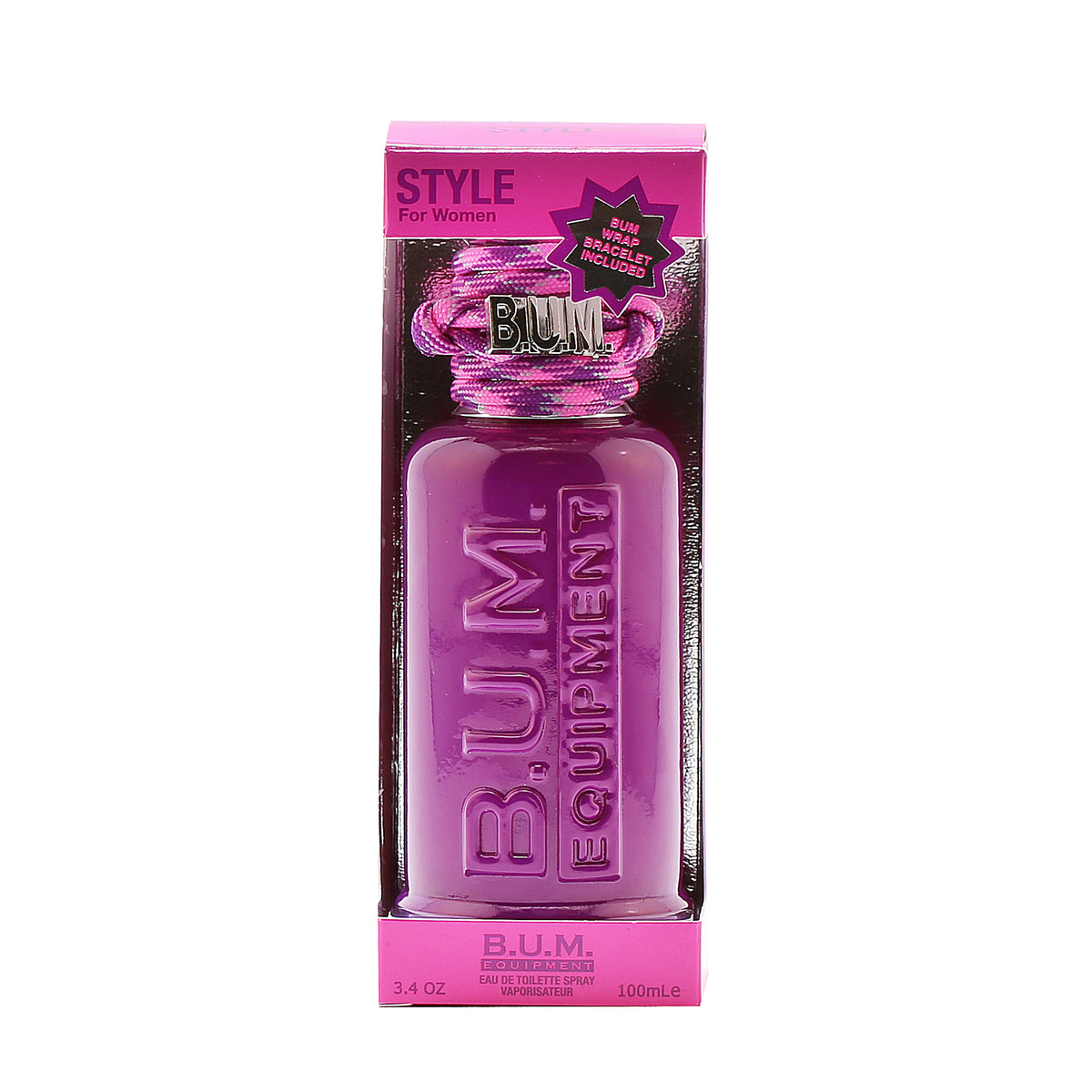 Bum Equipment Style for Ladies EDT Spray W/Wrap Bum Bracelet