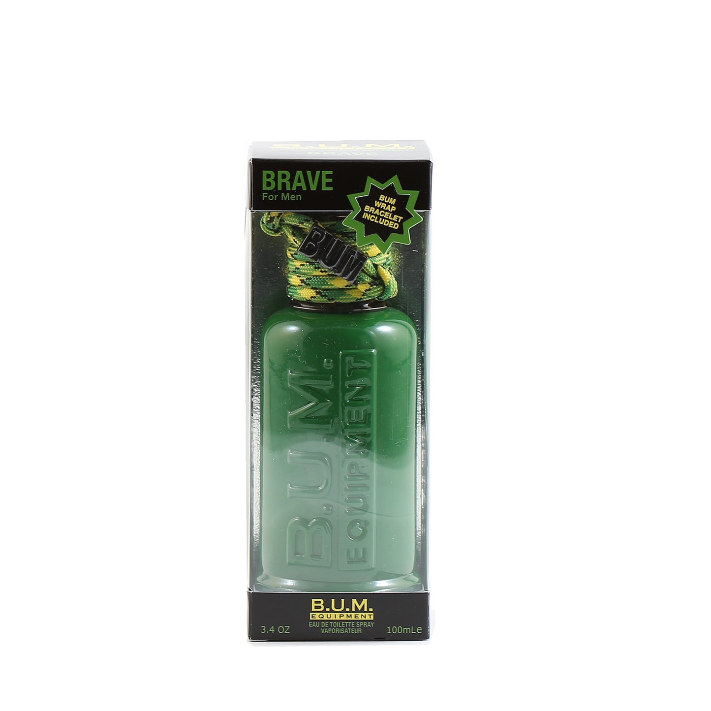 BUM EQUIPMENT BRAVE FOR MEN EDT SP W/ WRAP BUM BRACELET