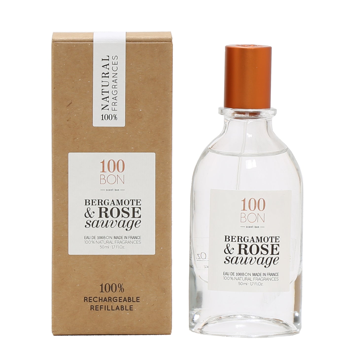 100BON BERGAMOTE & ROSE SAUVAGE 100% NATURAL UNISEX FRAGRANCE SPRAY