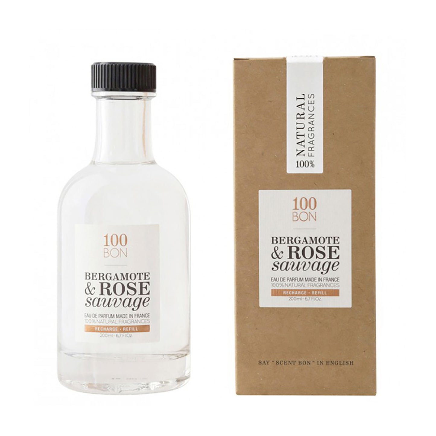 100BON BERGAMOTE & ROSE SAUVAGE 100% NATURAL FRAGRANCE REFILL