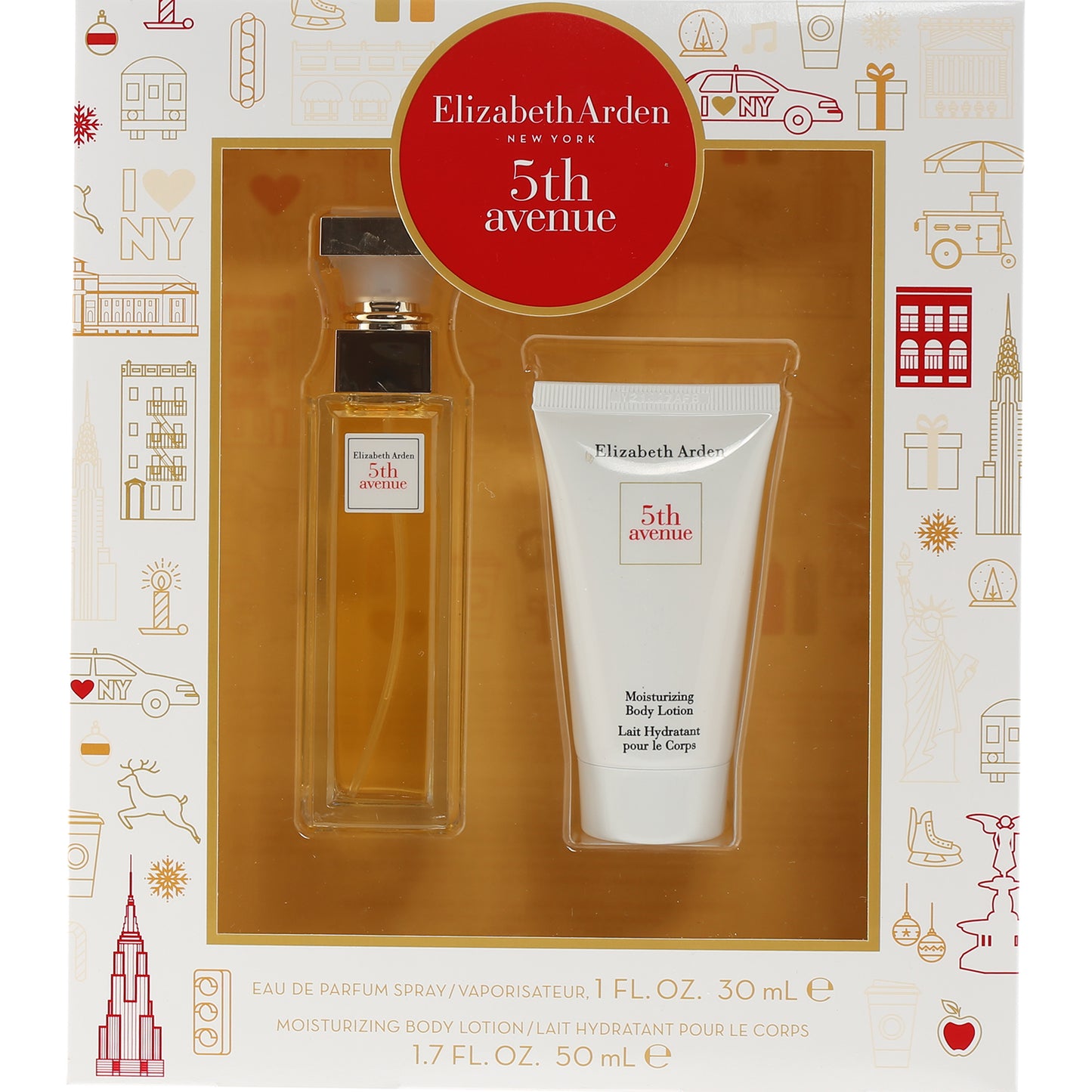 ELIZABETH ARDEN FIFTH AVE SET 1 OZ SPRAY/1.7 BODY LOTION