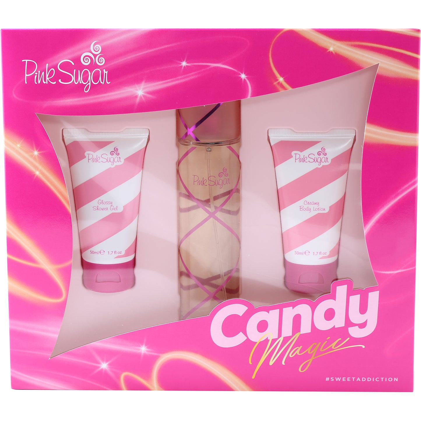 PINK SUGAR by AQUOLINA SET 3.4 EDT/ 1.7 SG/ 1.7 BL