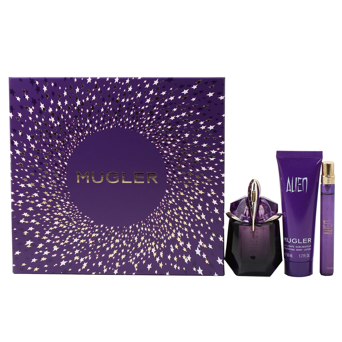 THIERRY MUGLER ANGEL ALIEN GIFT SET 1.0 EDP, 1.7 BODY LOTION, .33 EDP