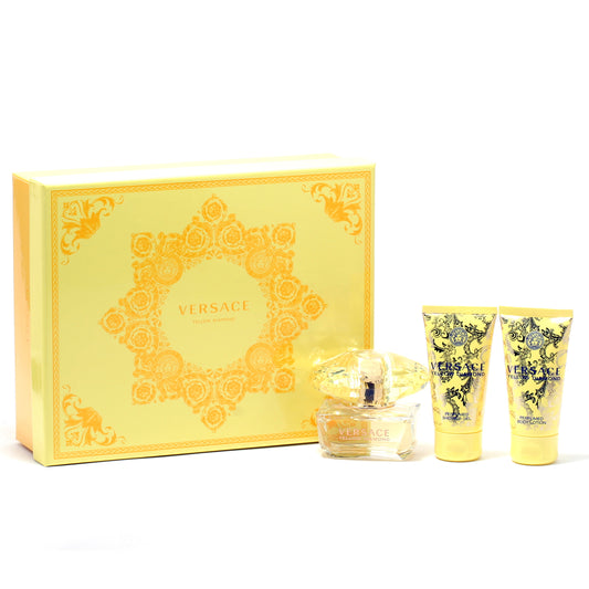 VERSACE YELLOW DIAMOND LADIES SET-1.7 OZ SPRAY/1.7 OZ SHOWER GEL/1.7 BODY LOTION (HARD BOX)