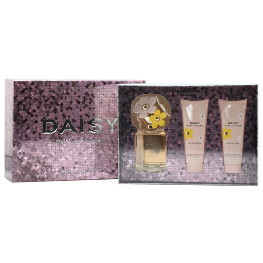 Marc Jacobs Daisy Eau So Fresh Set 2.5 OZ EDP Spray/ 2.5 OZ Body Lotion/ 2.5 OZ Shower Gel