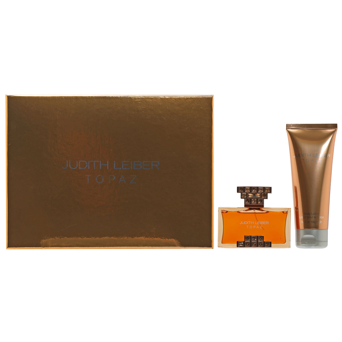 Judith Leiber Topaz Eau de Parfum 2PC Gift Set- 1.4OZ EDP Spray + 3.4OZ Body Lotion