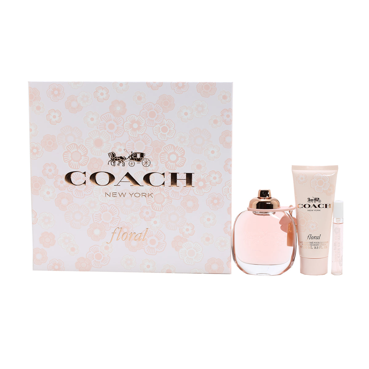 Coach Floral Set 3 OZ EDP/ .25 OZ EDP/ 3.3 OZ Body Lotion