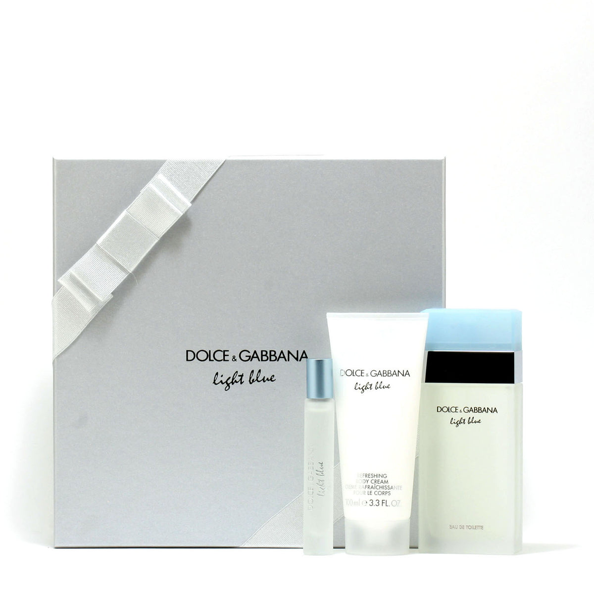 Dolce & Gabbana Light Blue Ladies 3.4 EDT Spray/3.4 BC/Roll Bal