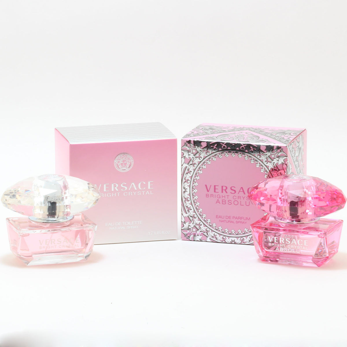 Duo Versace Bright Crystal Abolu Ladies 1.7 OZ EDP + Versace Bright Crystal 1.7 OZ EDT Spray