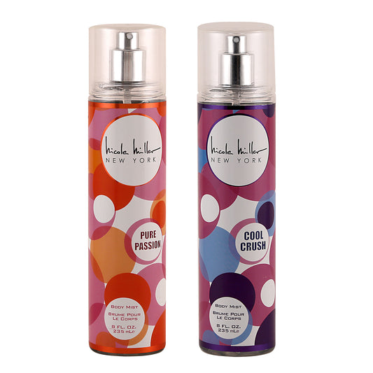 DUO: W NICOLE MILLER NY MOD PURE PASSION 8 OZ/COOL CRUSH 8OZ