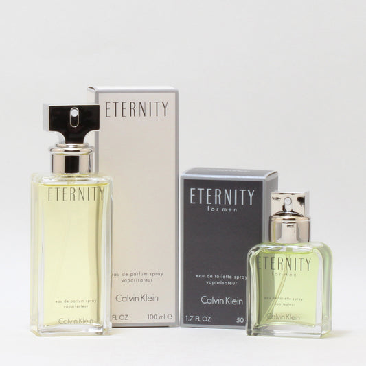 Duo Calvin Klein Eternity Ladies 3.4 OZ EDP Spray & Eternity Men 1.7 OZ EDT Spray
