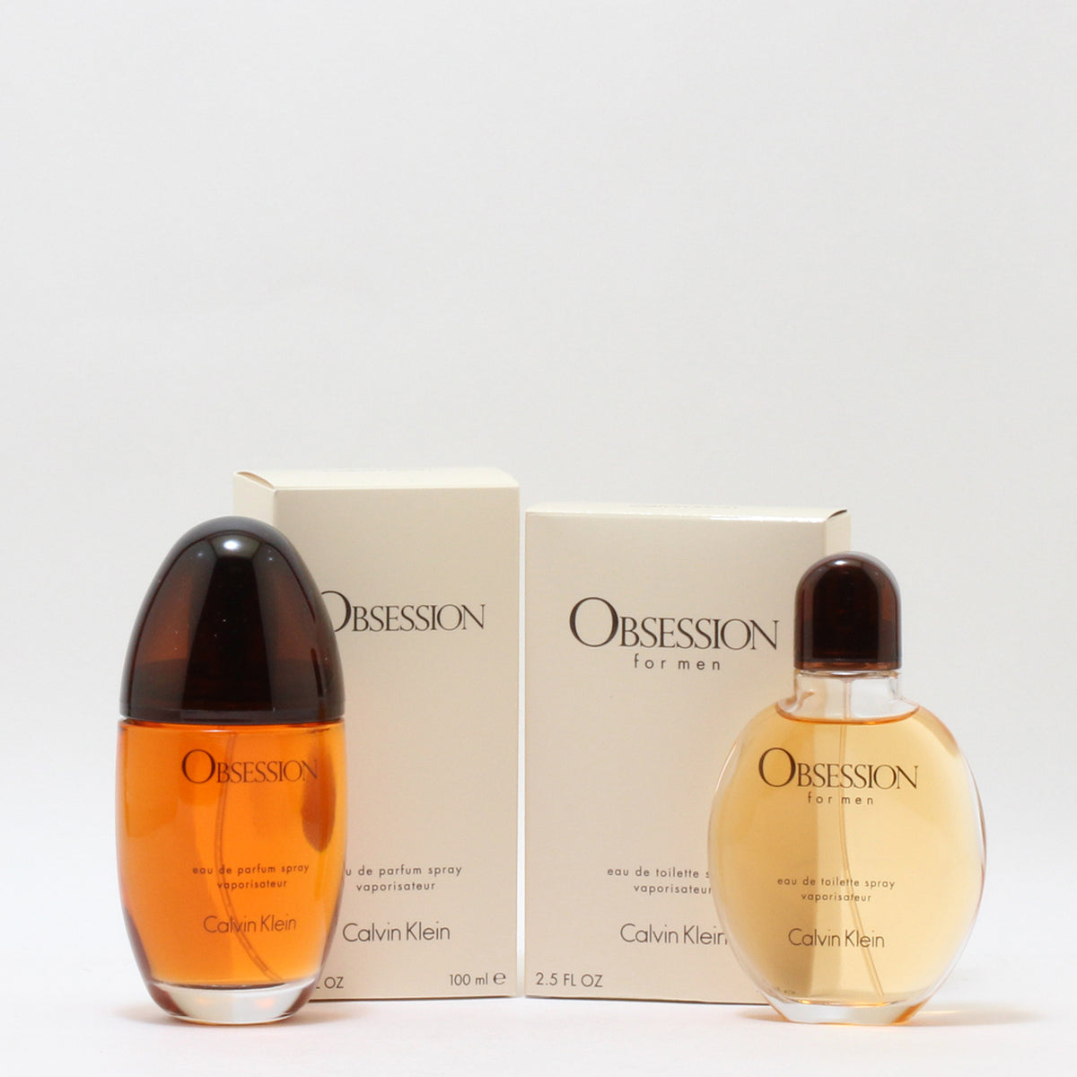Duo Calvin Klein Obsession Ladies 3.3 OZ EDP + Obsession Men 2.5 OZ EDT Spray
